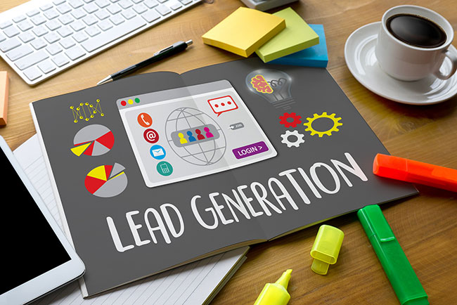 Table with graphic on lead generation